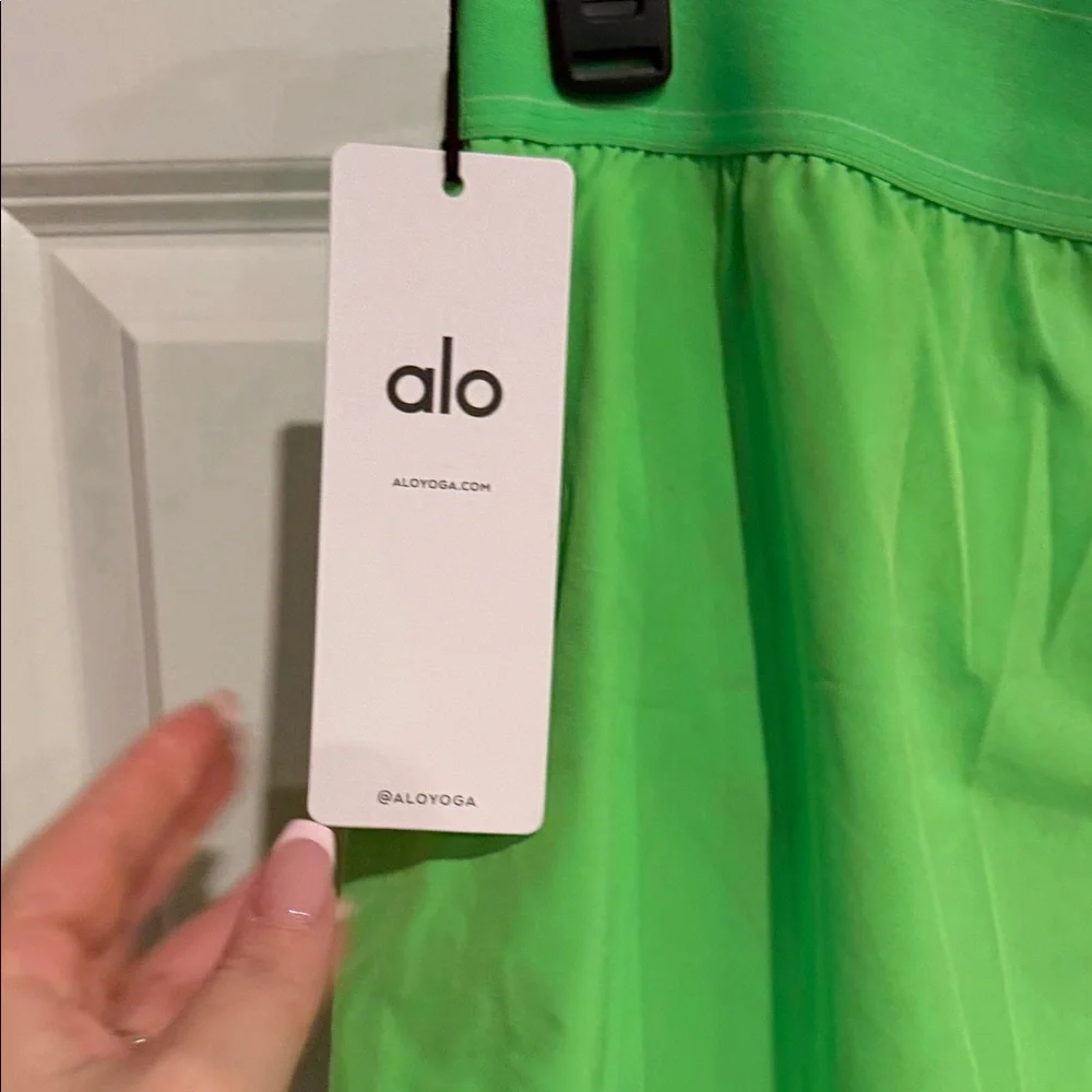 Alo Green Glow Tennis Skirt